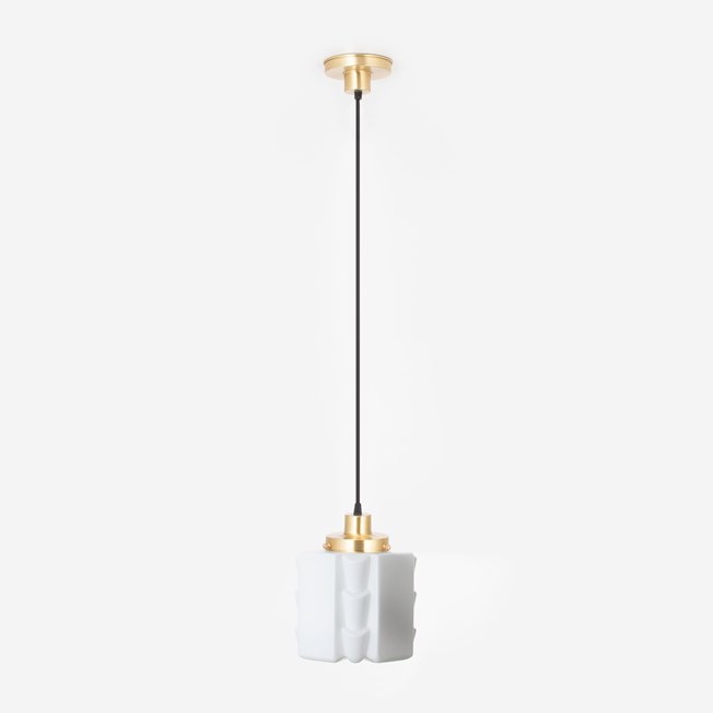 Hanging lamp on cord Expressionisme 20's Brass
