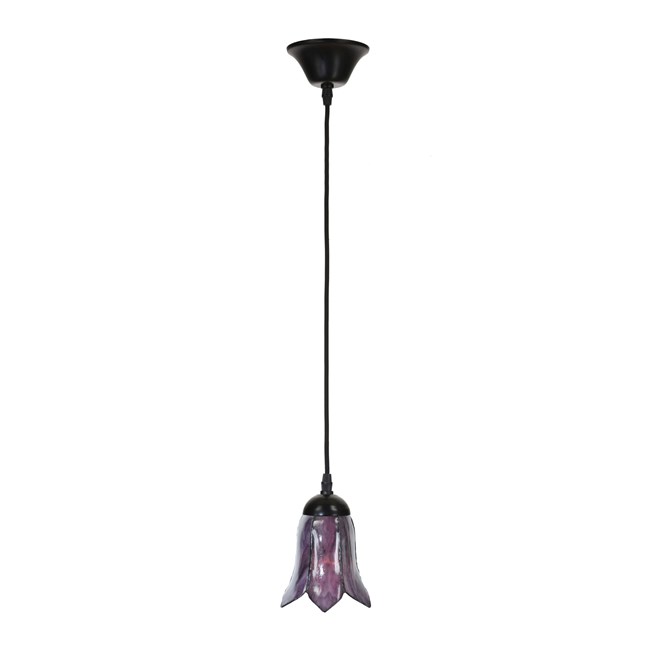 Tiffany Hanging Lamp on a cord Gentian Purple
