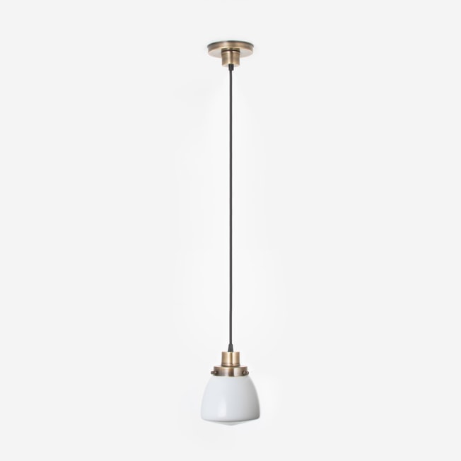 Hanglamp aan snoer Schoolbol Small 20's Brons