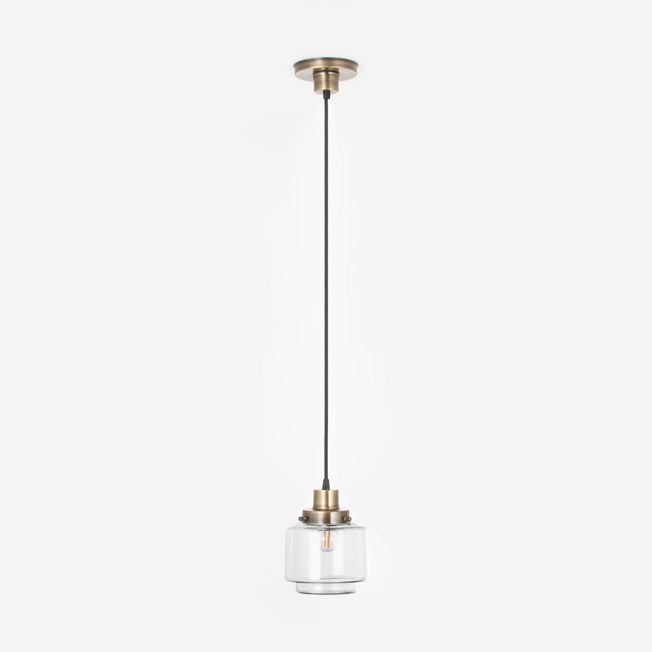 Hanging lamp on cord Getrapte Cilinder Small Helder 20's Bronze
