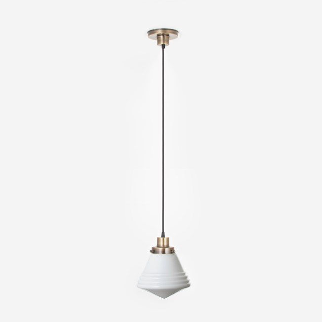 Hanging lamp on cord Luxe School Small 20's Bronze