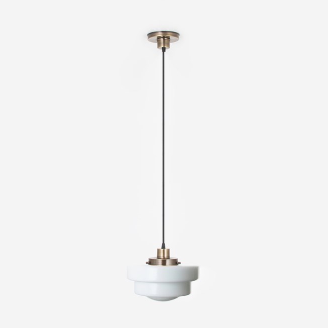 Hanging lamp on cord Halve Getrapte Bol 20's Bronze