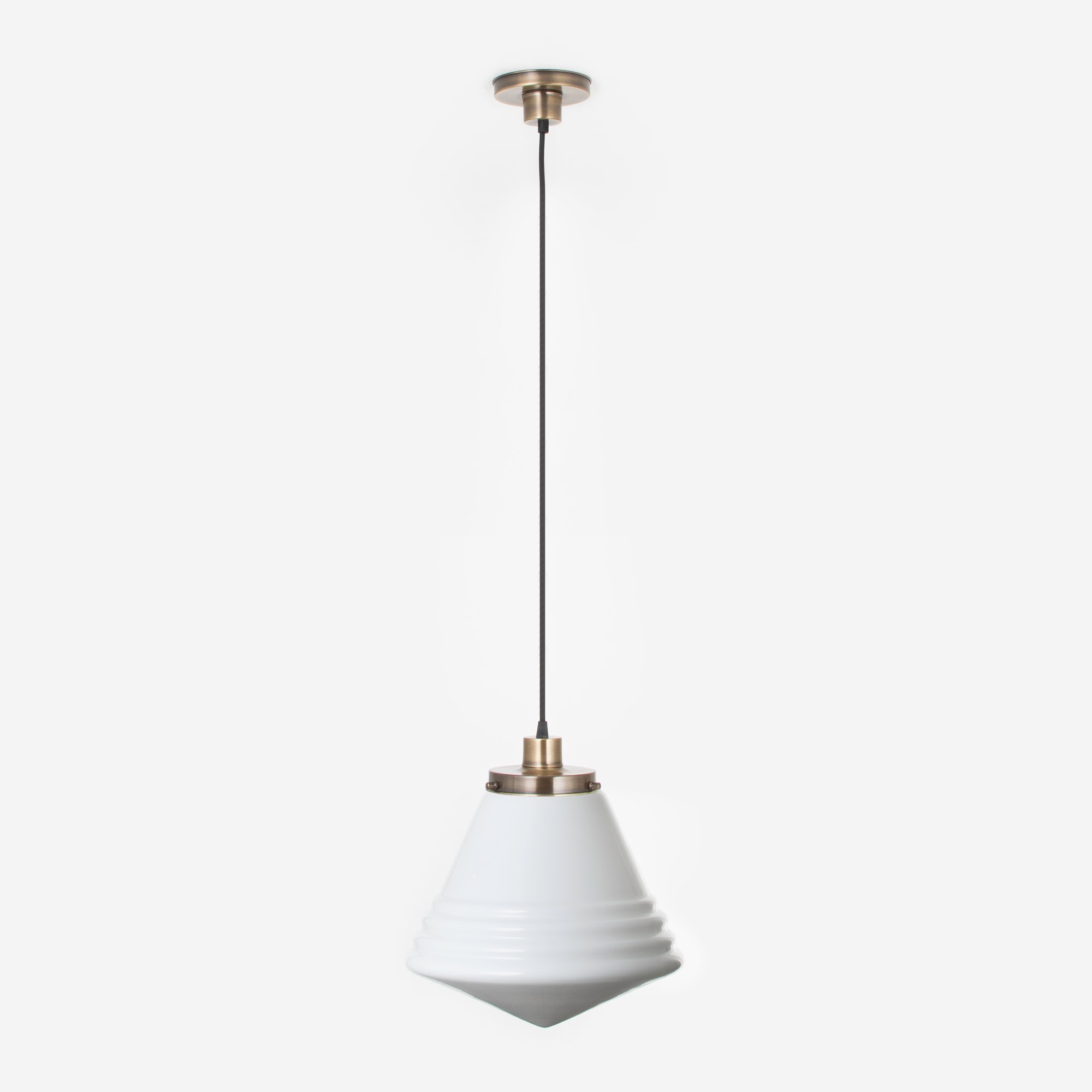 Hanging lamp on cord Luxe School Large 20's Bronze