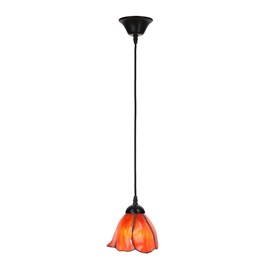 Tiffany Hanging Lamp on a cord Tender Poppy