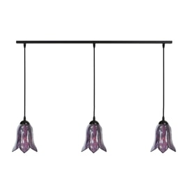 3 x Tiffany Gentian Purple sur poutre de plafond