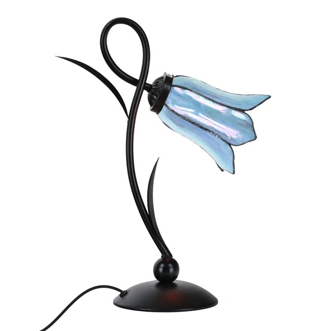 Tiffany Table Lamp Lovely Gentian Blue