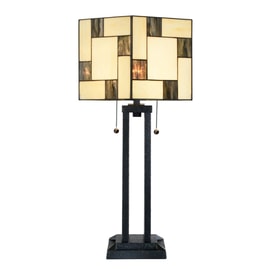 Lampe de table Tiffany Mondrian avec base d'architecte