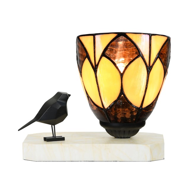Tiffany table lamp / sculpture Ballade of a Bird Parabola Small