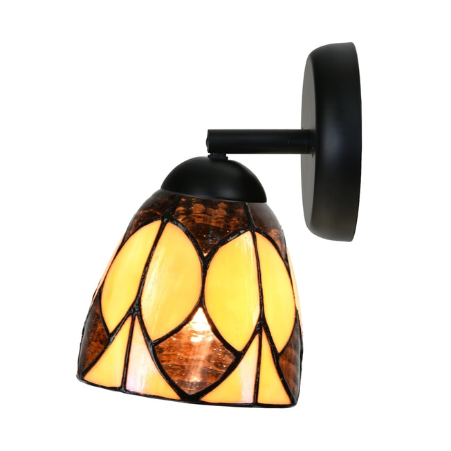 Tiffany wandlamp/ spot zwart met Parabola Small