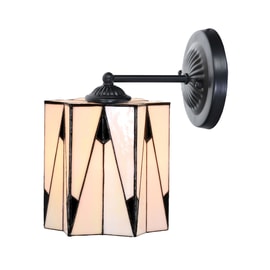 Tiffany Wandlampe schwarz mit French Art Deco