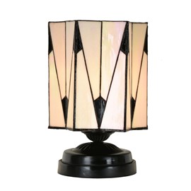 Tiffany kleine Tischlampe schwarz mit French Art Deco