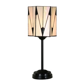 Tiffany slim table lamp black with French Art Deco