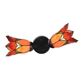 Double spot Black with Lovely Flower Red