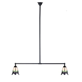 Tiffany T-Lampe 2 Lichter Lovely Flower Purple