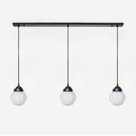 3 x Guimard Flower on ceiling beam Moonlight