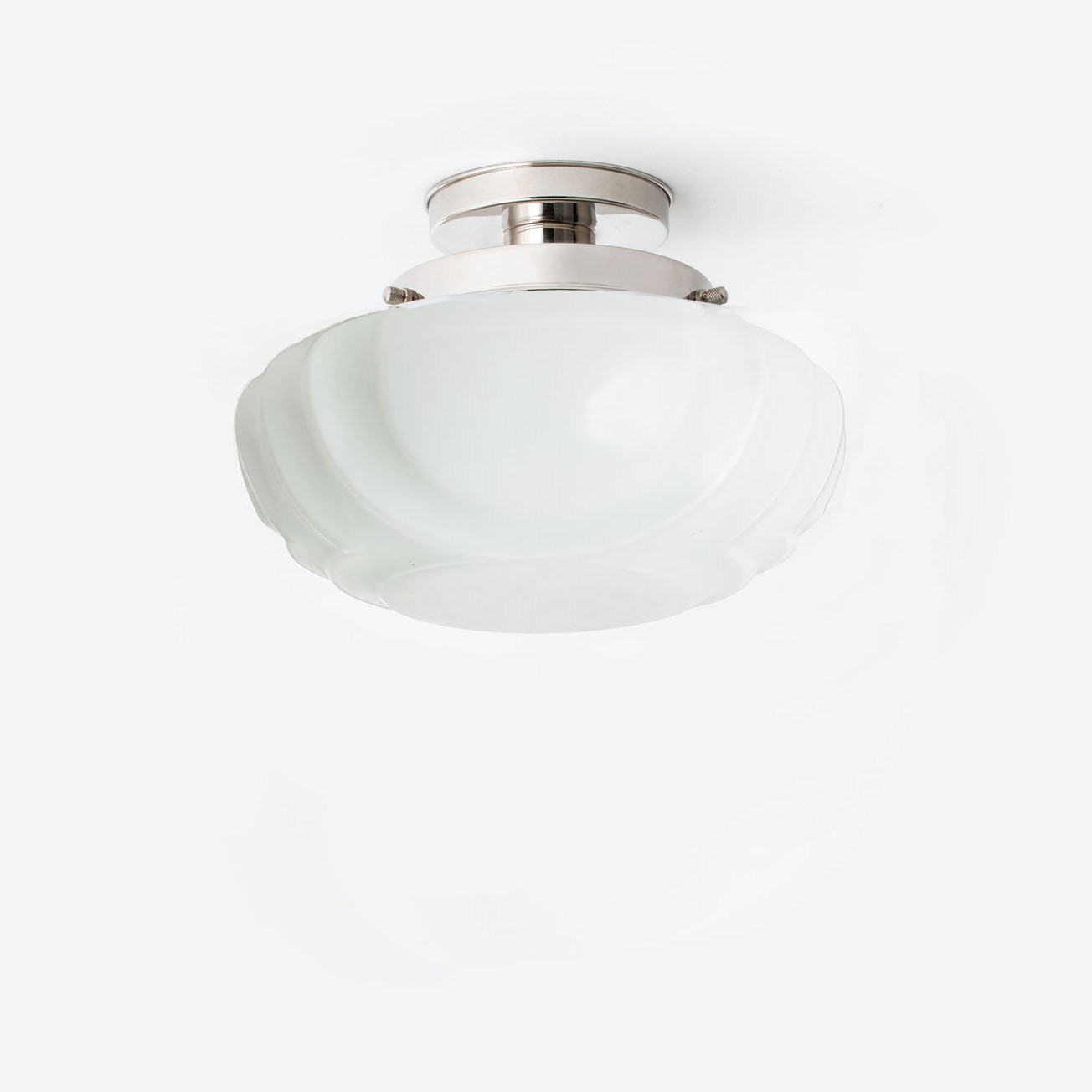 Plafonnier Nouveau Swing Coupe 20's Nickel