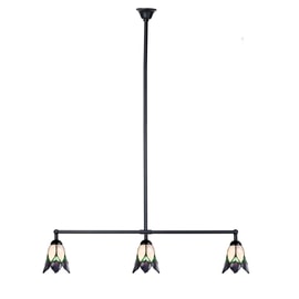 Tiffany T-Lampe 3 Lichter Lovely Flower Purple