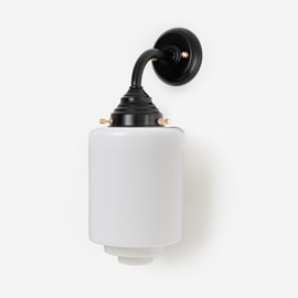 Buitenlamp - Wandlamp Getrapte Cilinder Medium Ø 15 Curve Zwart