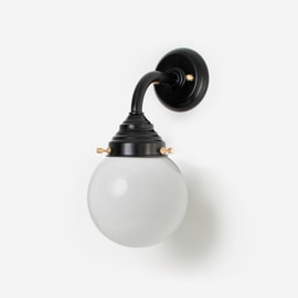 Buitenlamp - Wandlamp Bol Ø 15 cm Curve Zwart
