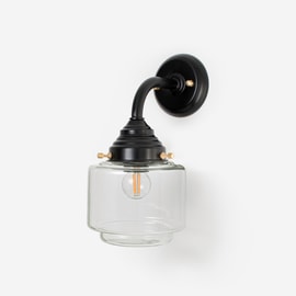 Buitenlamp - Wandlamp Getrapte Cilinder Small Helder Curve Zwart