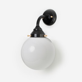 Buitenlamp - Wandlamp Bol Ø 20 Curve Zwart