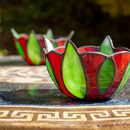 Tiffany Tea Light Holder Sweet Bell Flower