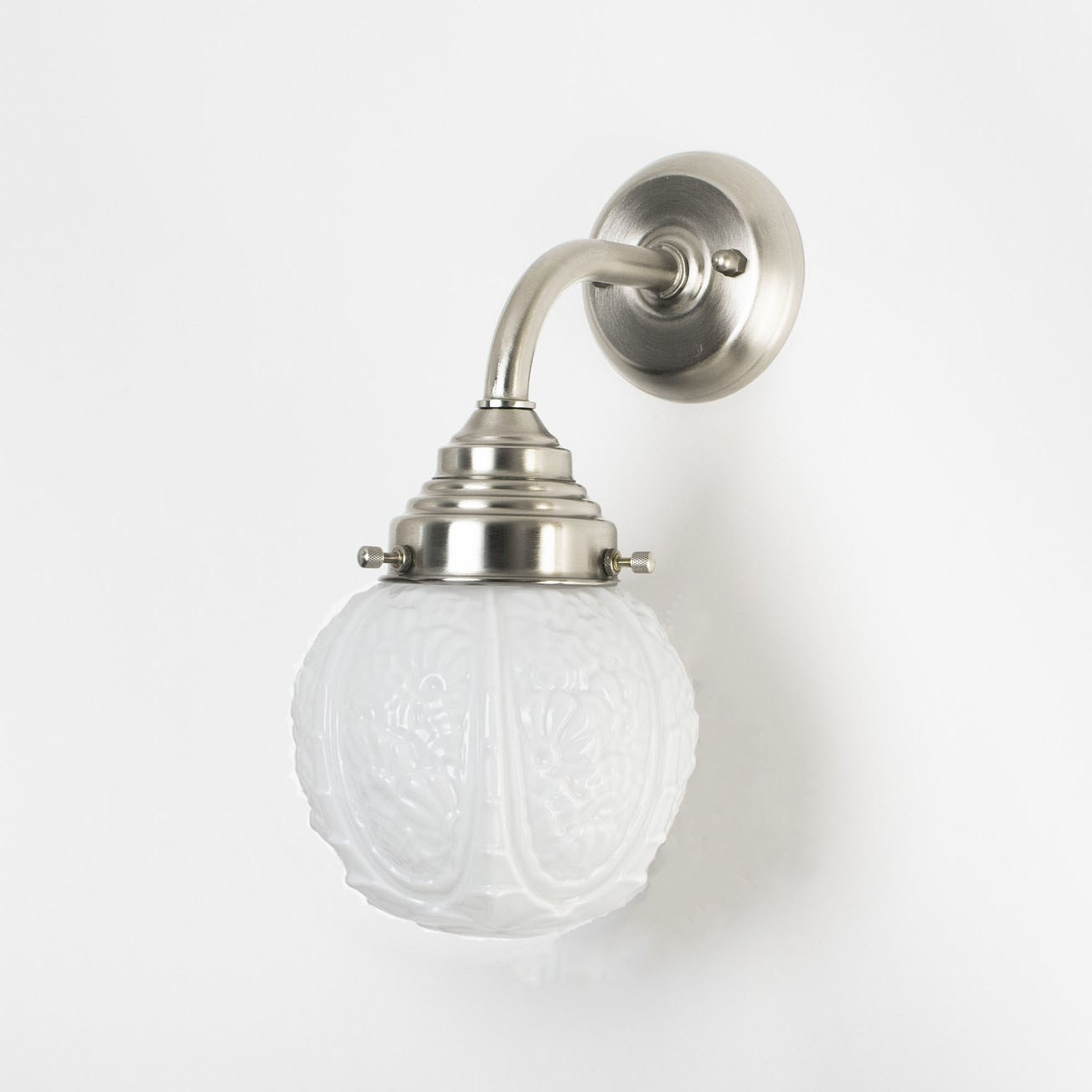 Applique Murale Guimard Flower Curve Nickel Mat