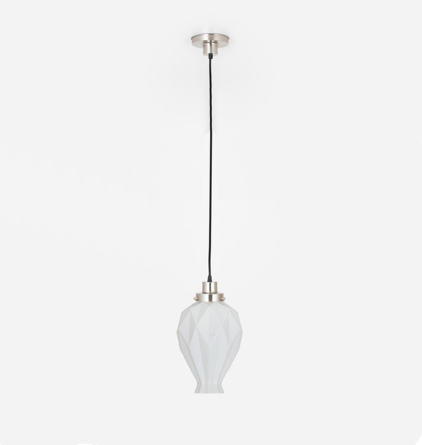 Hanging lamp on cord Chicago 20's Matt nickel