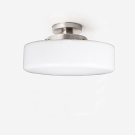 Ceiling lamp Low Cylinder Ø 30 20's Matte nickel