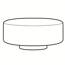 Glaskappe Low Cilinder Opal Ø 30