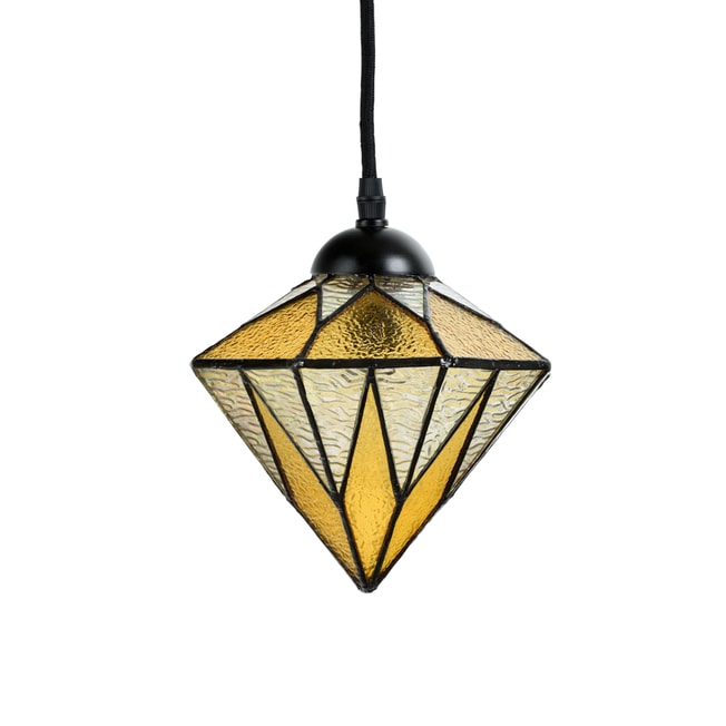 Tiffany Hanglamp Aiko Yellow - Uit