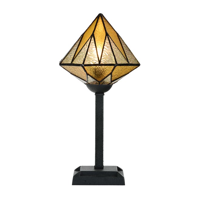 Tiffany Table Lamp Aiko Yellow - On