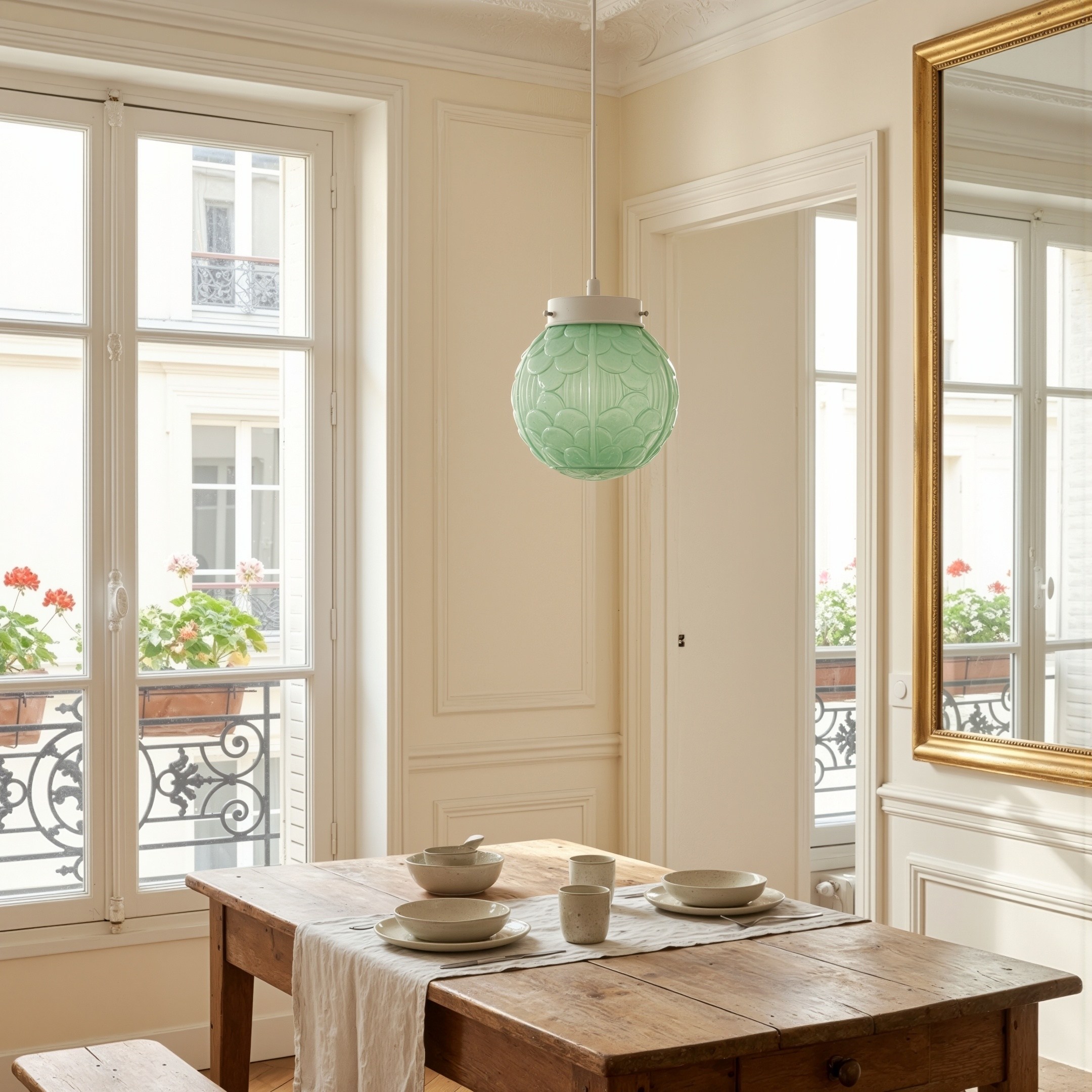 Arcade Mint Retro pendant lamp on cord