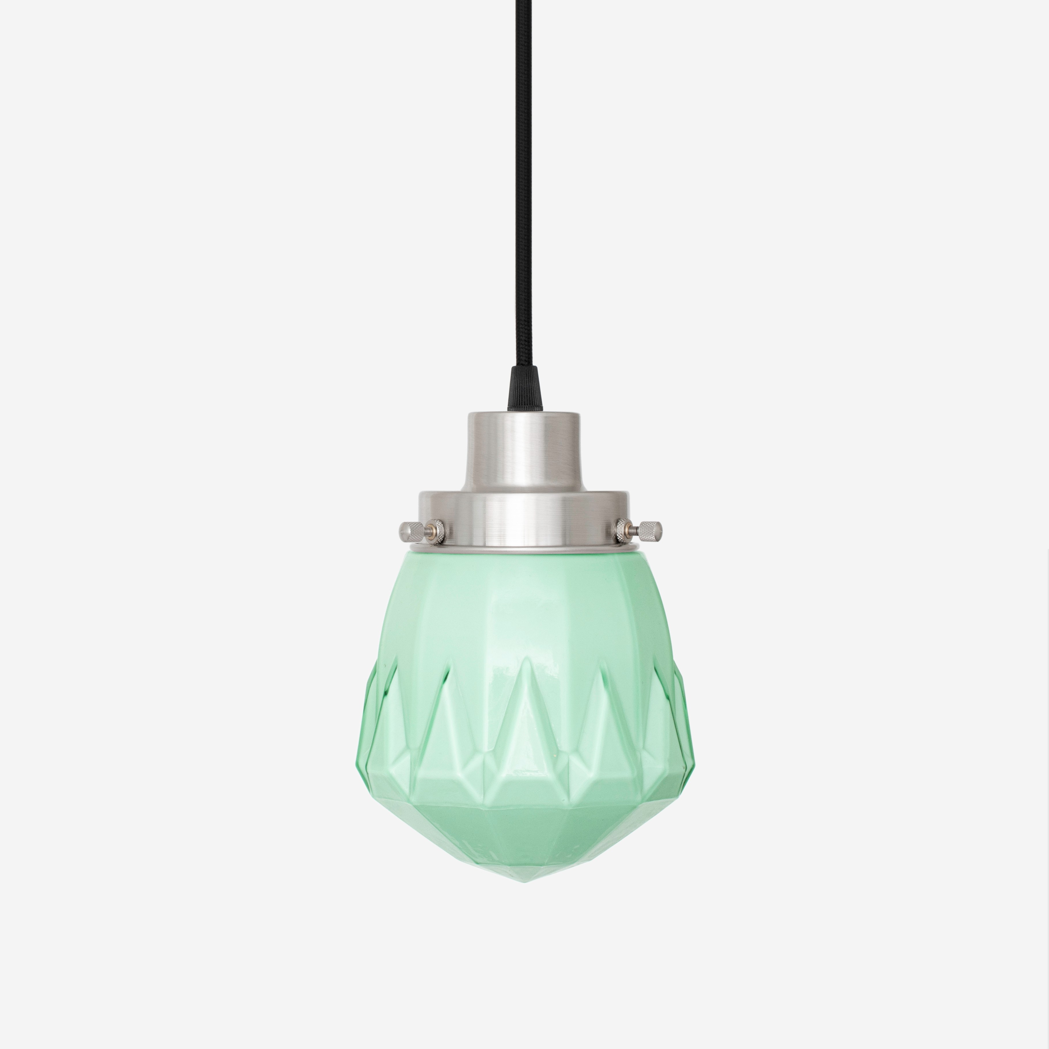 Pendelleuchte mit Kabel, Rocket Mint 20er Jahre, mattes Nickel