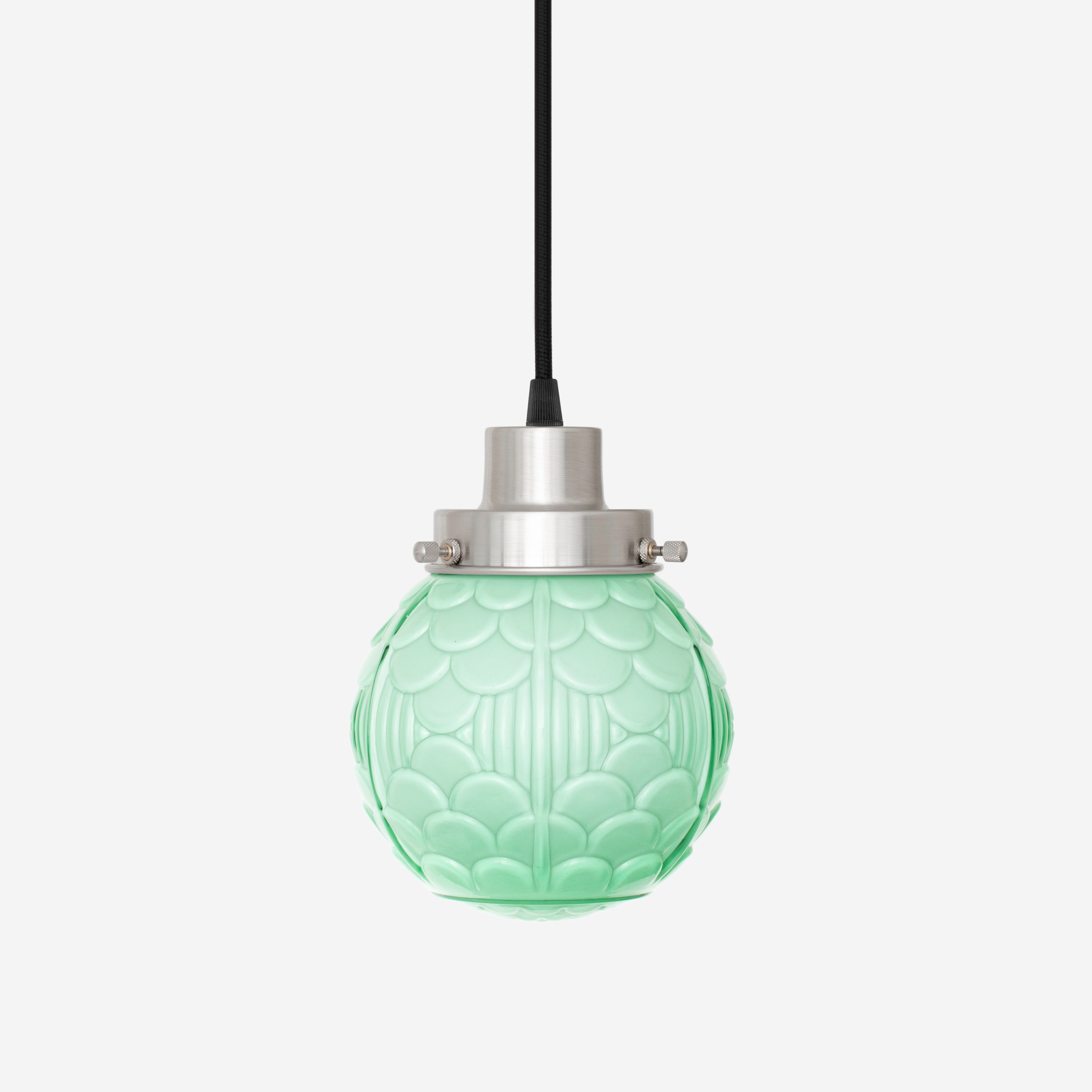 Pendelleuchte mit Kabel, Arcade Mint 20er Jahre, mattes Nickel