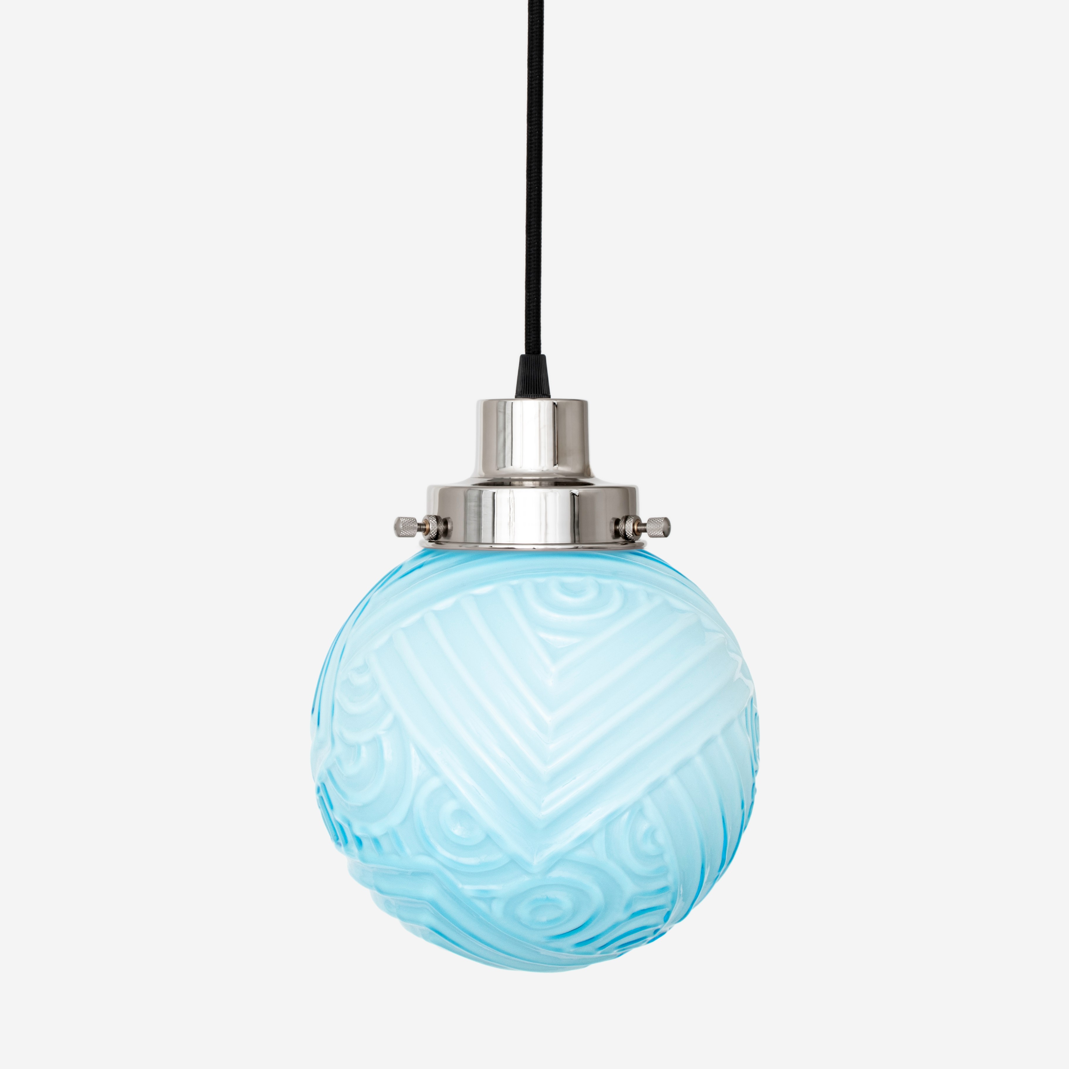 Hängelampe am Kabel Nouveau Romance Misty 20's Nickel