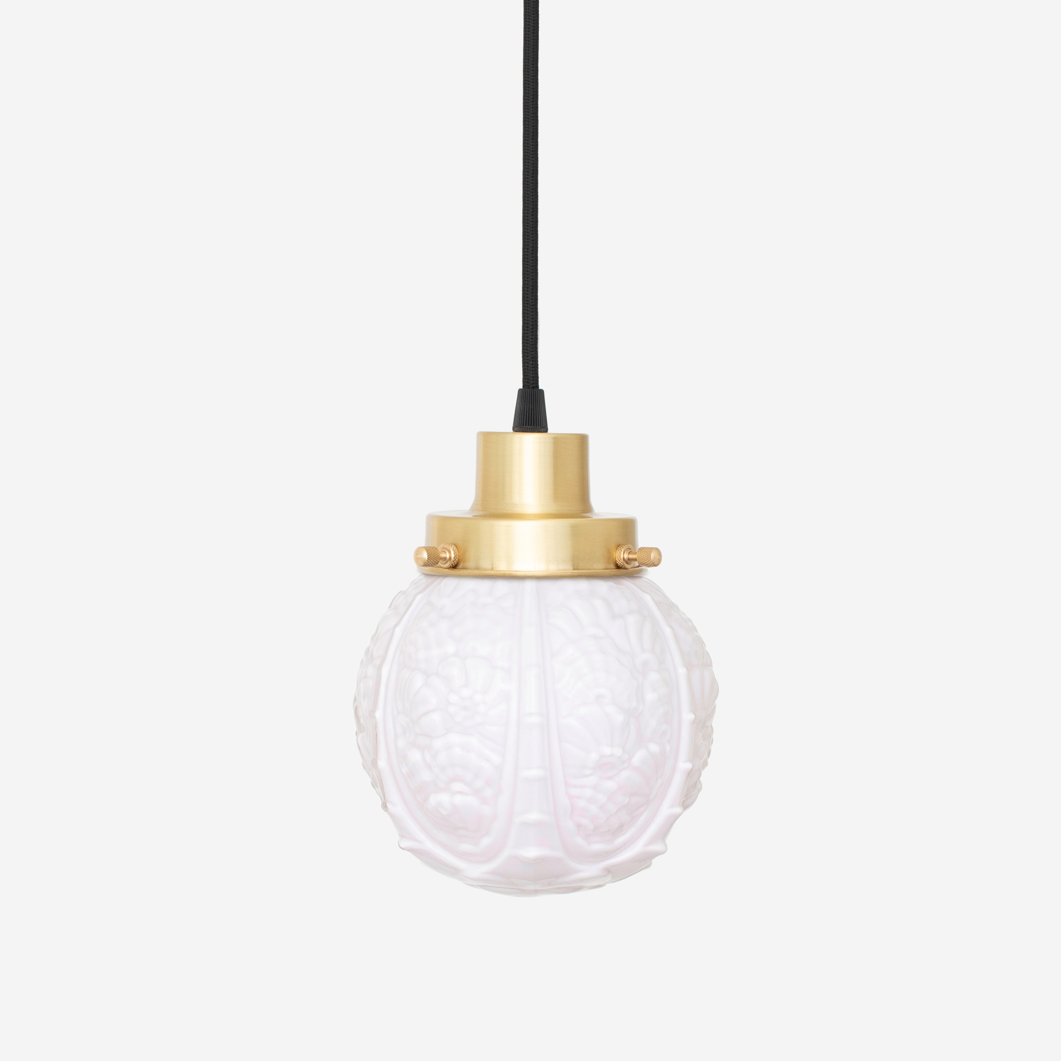 Hängelampe am Kabel Guimard Flower Blush 20's Messing