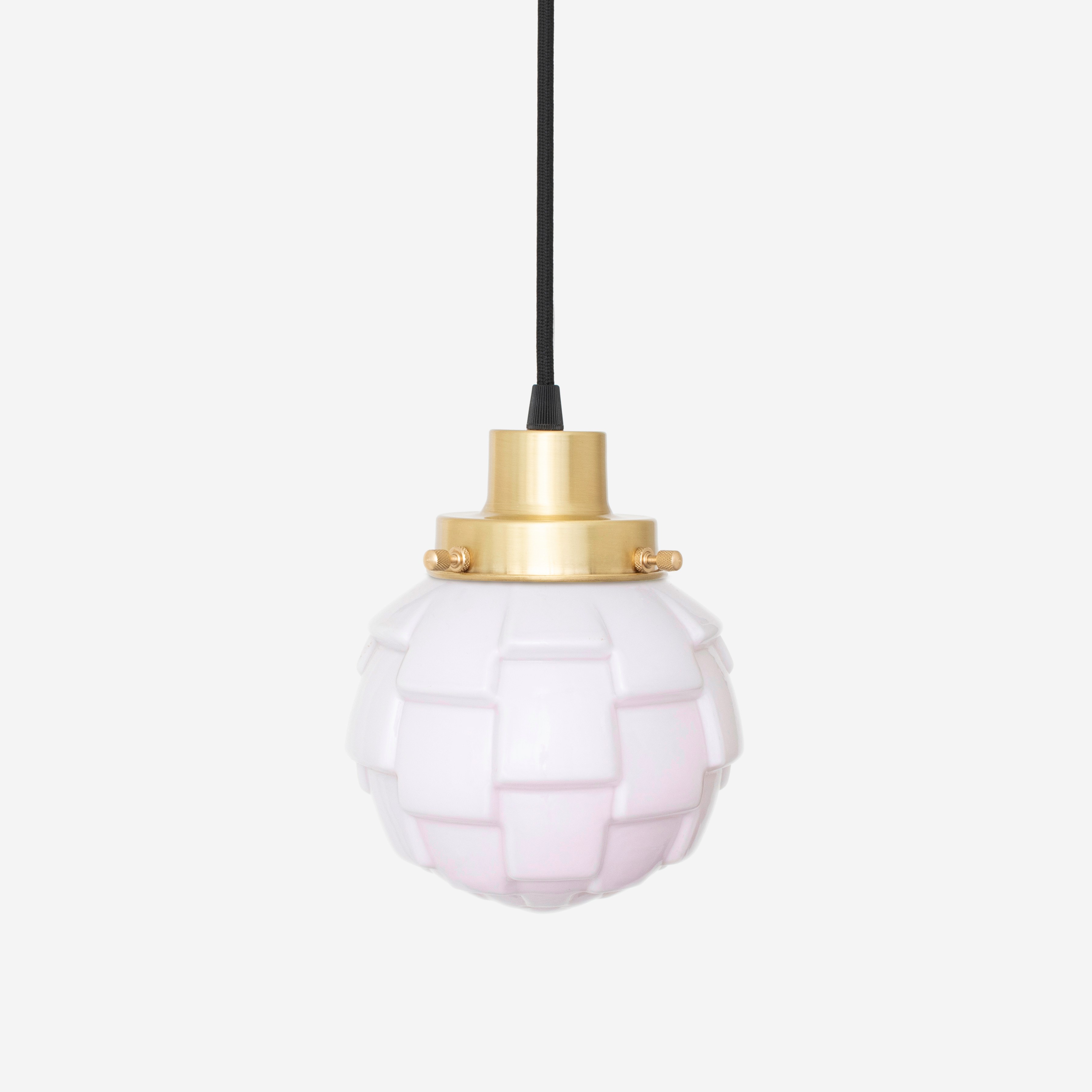 Hängelampe am Kabel Bretagne Blush 20's Messing