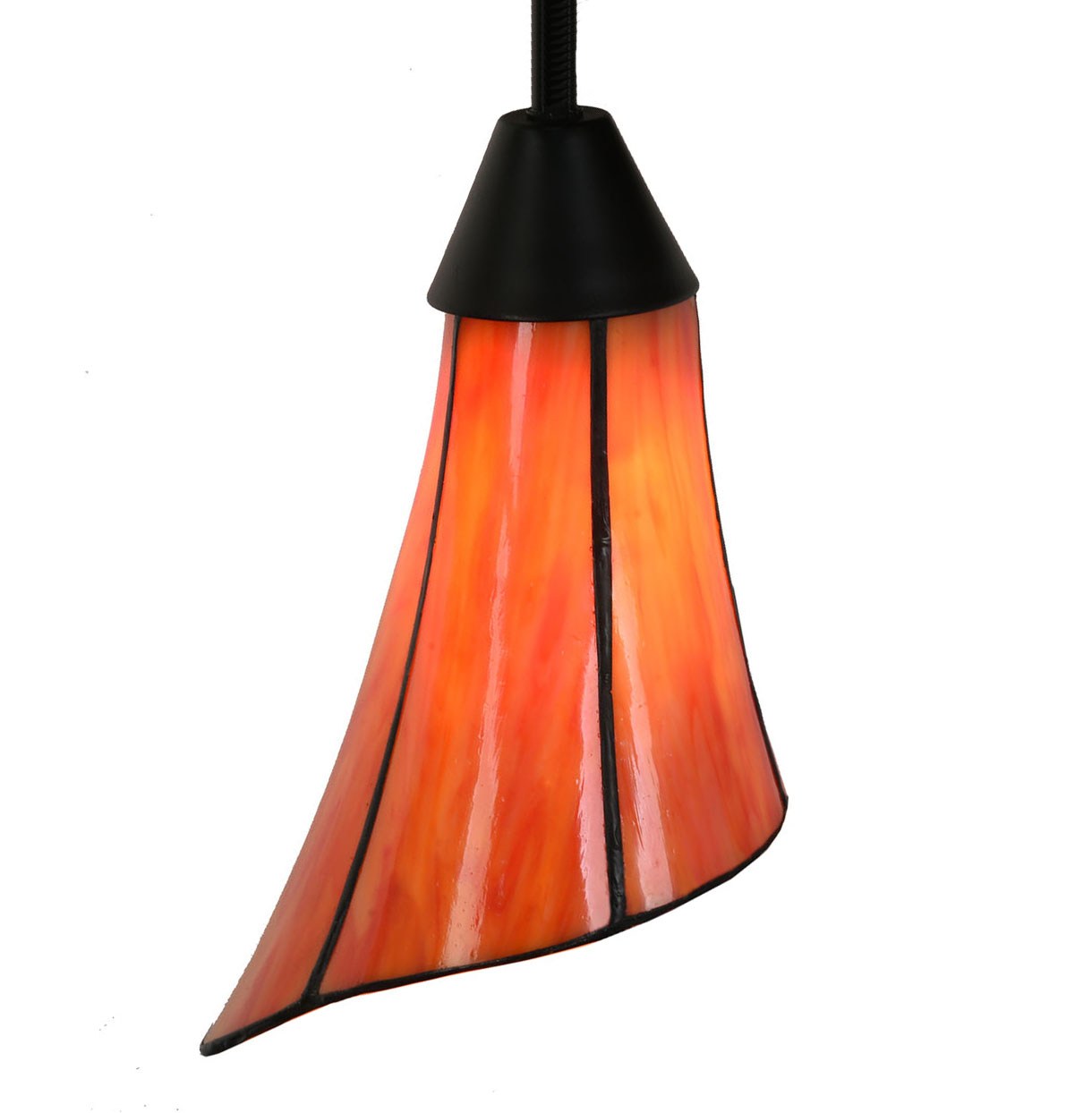 Tiffany Pendelleuchte Calla orange/rot