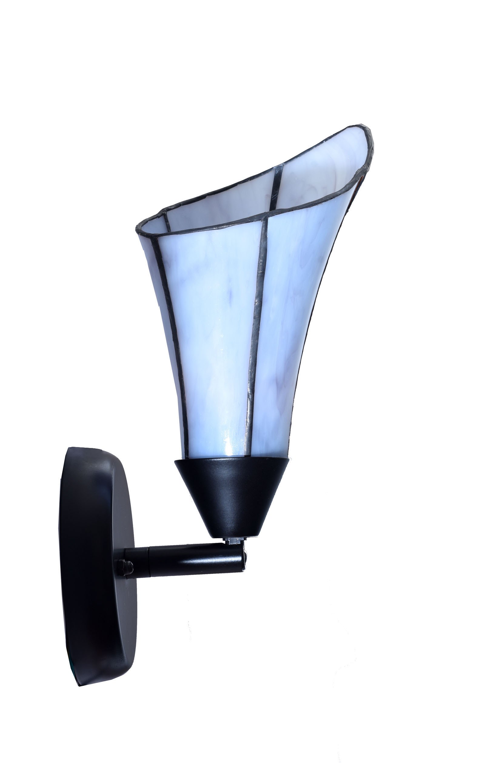 Tiffany Wandlamp kleine Calla purple/blue