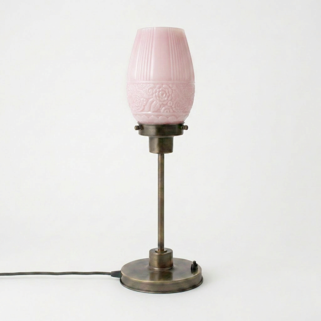 Lampe de table fine Flower Yard Blush Bronze années 20