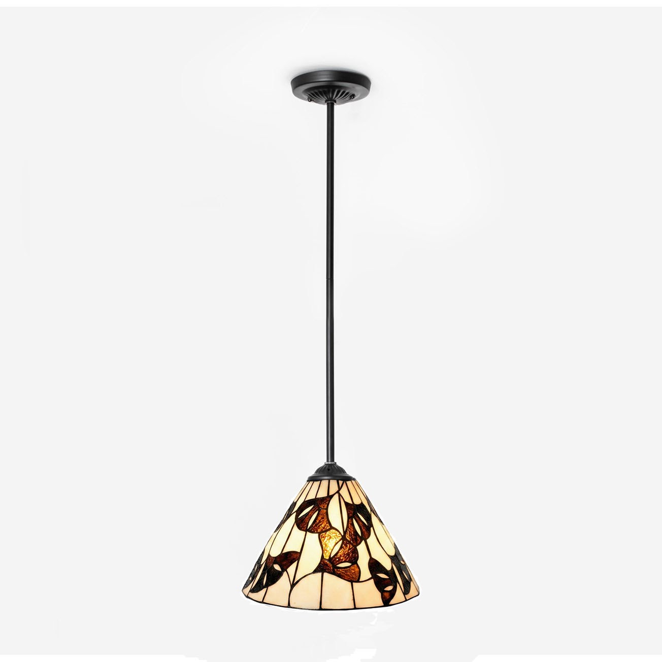 Tiffany Hanging Lamp Ginkgo Leaf pendant round