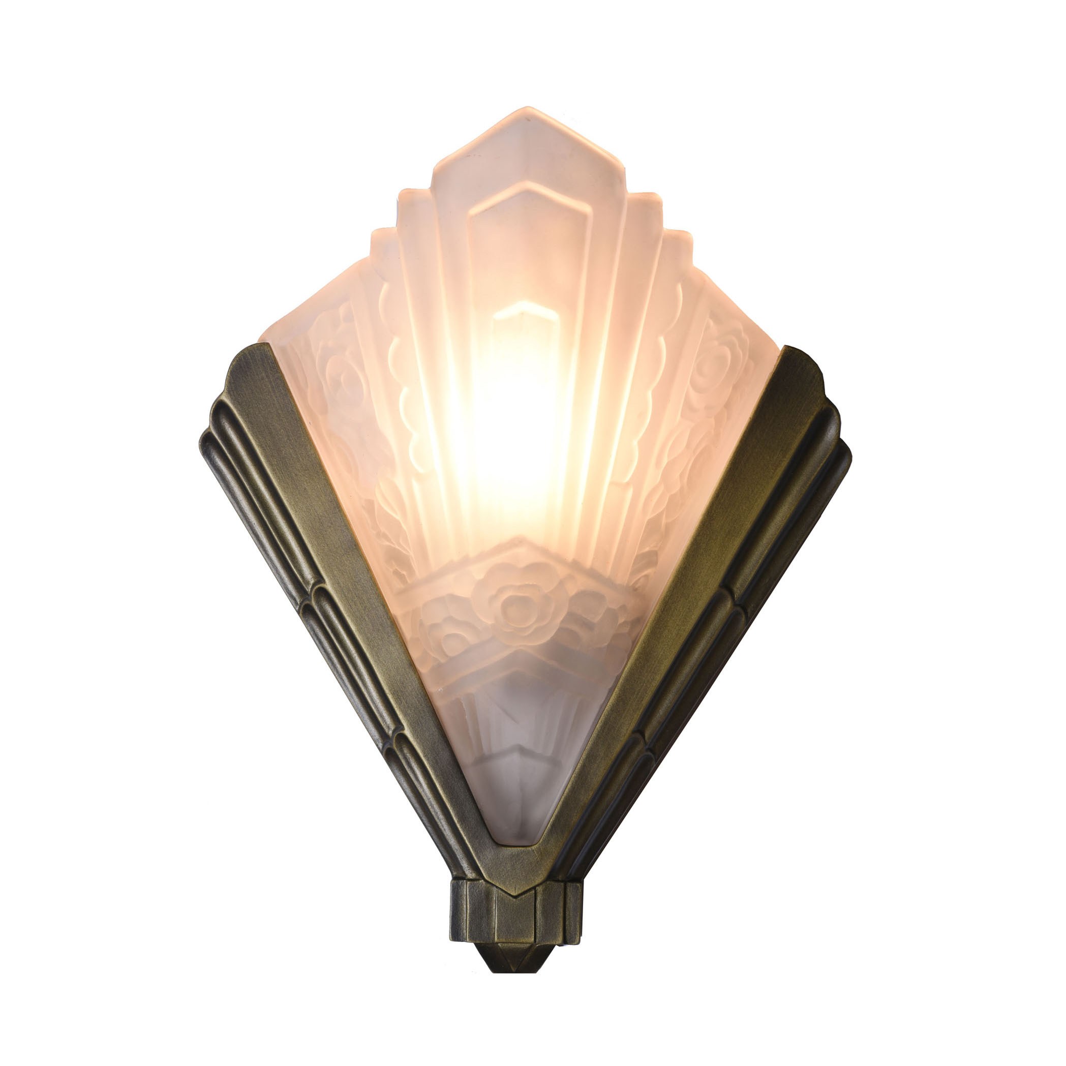 Wandlamp Nouveau Style brons patin