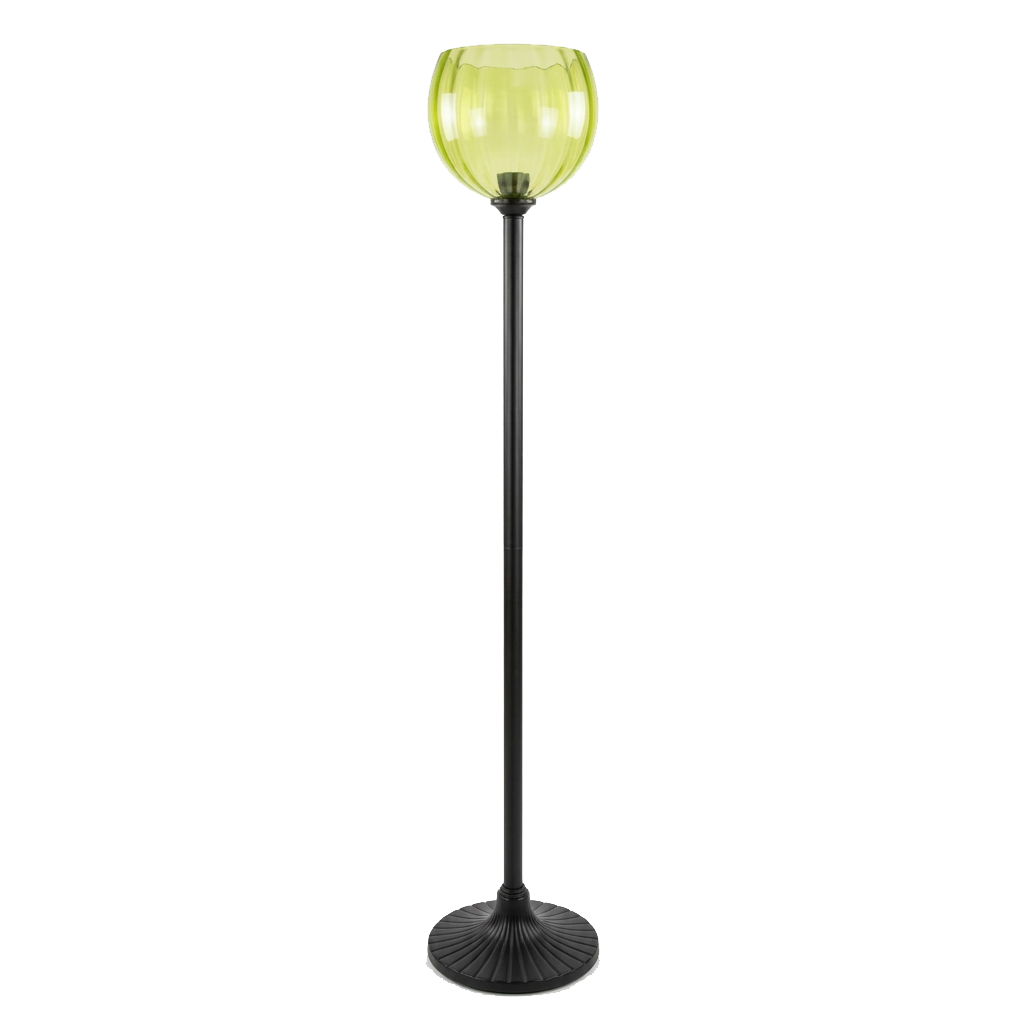 Grand lampadaire Calabash Anika Green, style années 20, Moonlight