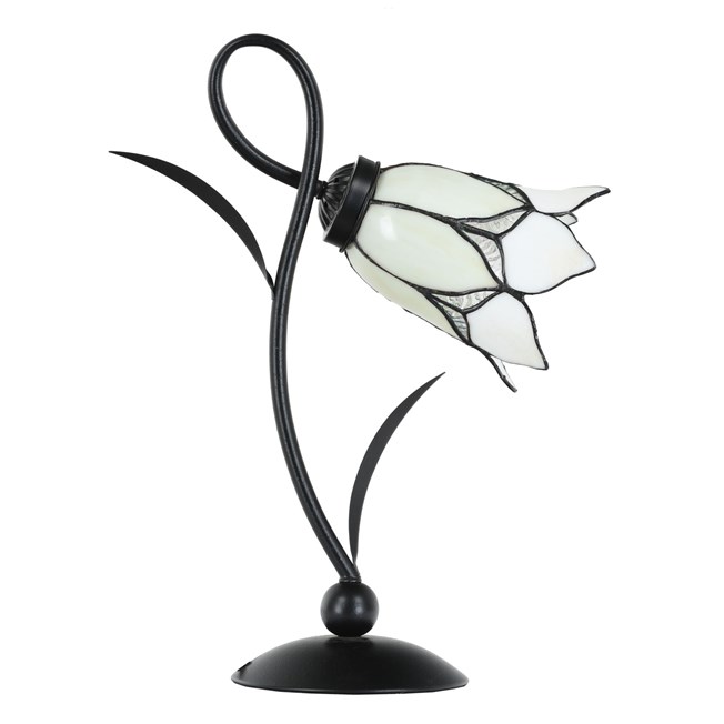 Tiffany Tafellamp Lovely Flower White - uit