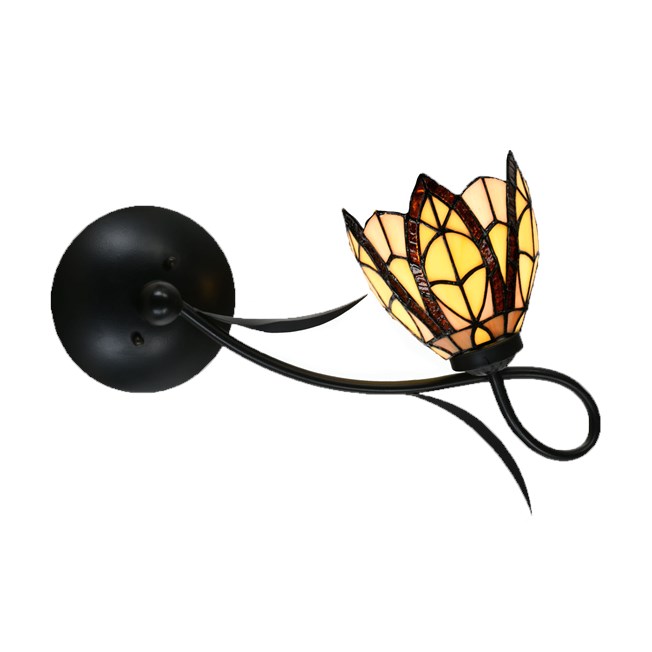 Tiffany Wall Lamp/Ceiling Lamp Lovely Flow Souplesse small - on