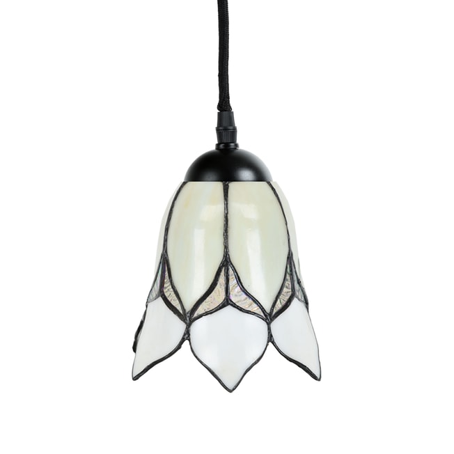 Tiffany Pendant Lamp Lovely Flower White - off