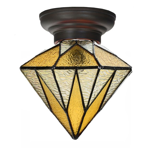 Tiffany Ceiling Lamp Aiko Yellow