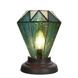 Tiffany Lampe de Table Basse Tiffany Arata Green
