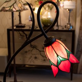 Tiffany Lampadaire Lovely Flower Red 